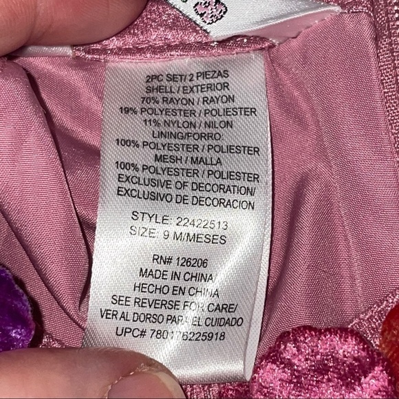 Pippa & Julie Baby Dress with Matching Panties – Mauve, Size 9 Months - Picture 5 of 12